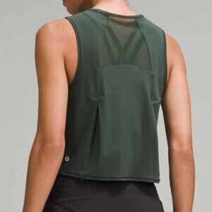 NEW Lululemon Sculpt Cropped Tank Top Legacy Green size 2